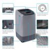 Portable Washing Machine 0.9 cu.ft Compact Washer With LED Display 5 Wash Cycles 2 Built-in Rollers Space Saving - Image 5