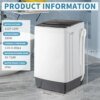 17.6lbs Full Automatic Washing Machine, 2 in 1 Portable Laundry Washer with Drain Pump, Compact Washer and Dryer Combo, House - Image 6