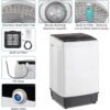 17.6lbs Full Automatic Washing Machine, 2 in 1 Portable Laundry Washer with Drain Pump, Compact Washer and Dryer Combo, House - Image 4