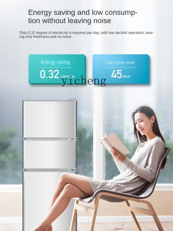 XL Three-Door Household Small Refrigerator Three-Door Medium-Sized Rental for Dormitory Energy Saving - Image 2