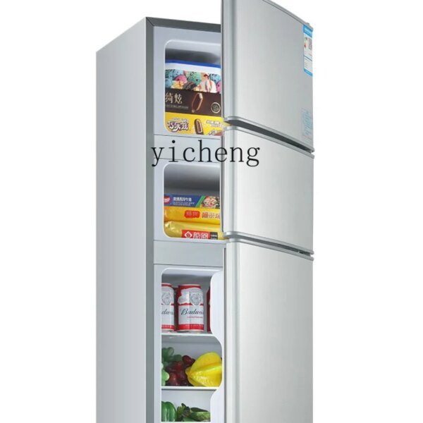 XL Three-Door Household Small Refrigerator Three-Door Medium-Sized Rental for Dormitory Energy Saving