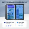 SIMZLIFE 3.2 Cu.Ft Mini Fridge with Freezer Compact Refrigerator Mini Refrigerator Adjustable Thermostat for Bedroom Dorm Office - Image 2