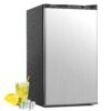 SIMZLIFE 3.2 Cu.Ft Mini Fridge with Freezer Compact Refrigerator Mini Refrigerator Adjustable Thermostat for Bedroom Dorm Office