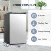 SIMZLIFE 3.2 Cu.Ft Mini Fridge with Freezer Compact Refrigerator Mini Refrigerator Adjustable Thermostat for Bedroom Dorm Office - Image 3