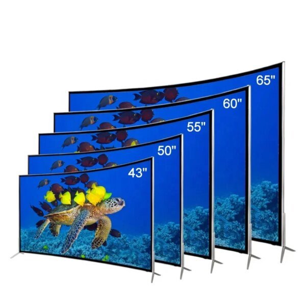 Wholesale LED TV Curved Screen 55 Inch Metal Frame Smart Android LCD TV Ultra HD 4K Smart Television 43 50 65 75 Inch For Option - Image 6