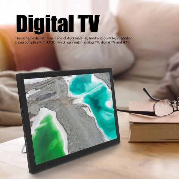 15.5 Inch Digital TV ATSC High Sensitivity Portable Digital Television Battery Powered TV Portable Digital TV Portable TV Player - Image 5