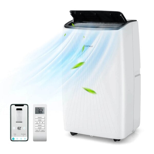 12000 BTU Portable Air Conditioner with Heat Smart WiFi Enabled Home AC Unit