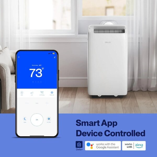 14000 BTU Smart Inverter Ultra Quiet Energy-Saving Portable Air Conditioner Cools Up To 450 Sq. Ft. Work with Alexa with - Image 5