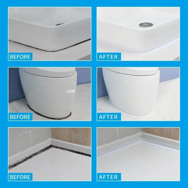 Waterproof Wall Tape Bathroom Kitchen Adhesive Tape Contour Tapes Cardboard Sealing Strip Bathroom Shower Sink Bath Caulk Tapes - Image 4
