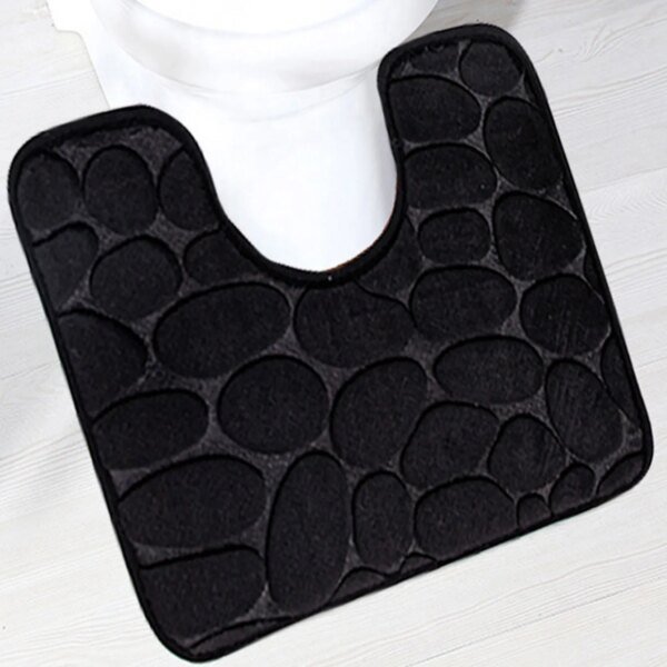 Washroom Toilet Foot Mat U-shaped Floor Mats Waterproof Pad Bathroom Bathroom Water Absorption Anti-skid Pad Quick Drying - Image 2