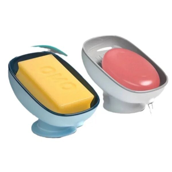 Super Suction Cup Soap Dish with drain water For Bathroom Soap Holder Kithcen Sponge Holder Soap container Bathroom Supplies - Image 6