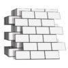 Subway Wall Stickers Peel and Stick 3d Brick Vinyl Wallpaper Bathroom Kitchen Backsplash Wall Decals 10 Sheets - Image 6