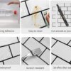 Subway Wall Stickers Peel and Stick 3d Brick Vinyl Wallpaper Bathroom Kitchen Backsplash Wall Decals 10 Sheets - Image 3