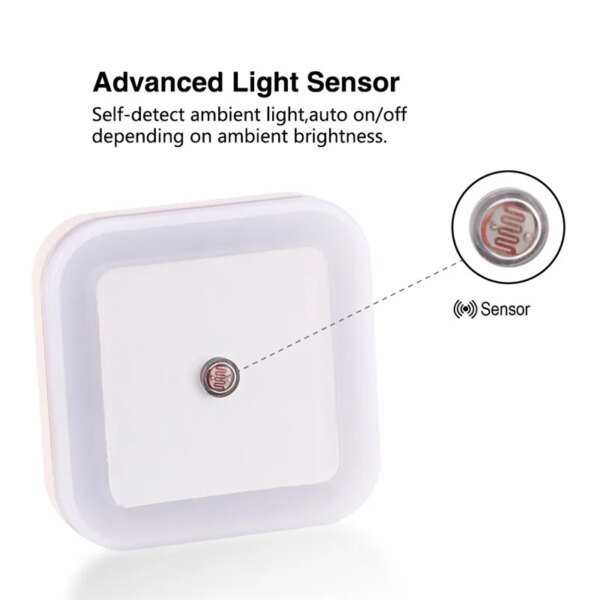 Wireless LED Night Light Sensor Lighting Mini EU/US Plug Night Lights For Children Room Bedroom Living Room Decoration Lighting - Image 6