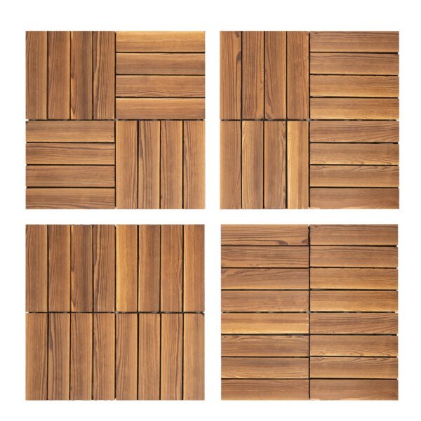30*30cm Wooden Floor 36Pcs Tile Balcony Interlocking Decking Tiles Wear Resistant Self Paved Lawn Floor Tile Outdoor Patio Porch - Image 4