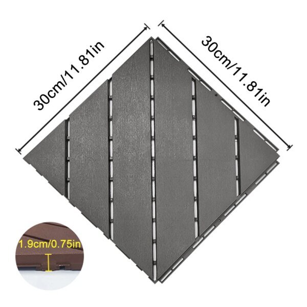44Pc Floor Patio Decking Tiles Premium Mat Waterproof Indoor Garden Deck Tiles Floor Decking Tiles for Poolside Balcony Backyard - Image 6