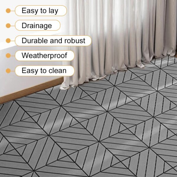 44Pc Floor Patio Decking Tiles Premium Mat Waterproof Indoor Garden Deck Tiles Floor Decking Tiles for Poolside Balcony Backyard - Image 2