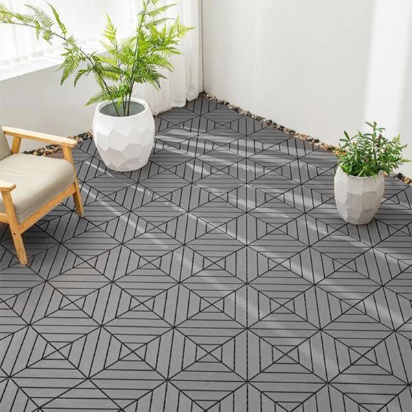 44Pc Floor Patio Decking Tiles Premium Mat Waterproof Indoor Garden Deck Tiles Floor Decking Tiles for Poolside Balcony Backyard
