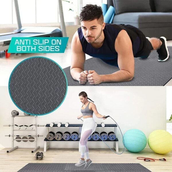 4~20Pcs Puzzle Fitness Mat, Eva Interlocking Foam Floor Tiles for Home Gym, Home Gym Equipment Mat, Non-Slip Floor Mat for Kids - Image 3