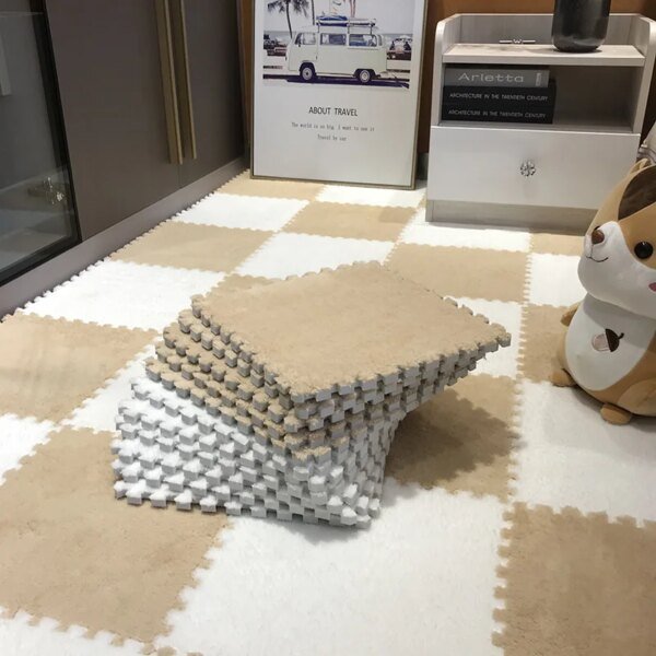 Soft Plush  Baby Play Mat EVA Foam Children's Carpet Interlocking Exercise Tiles Floor Carpet And Rug for Kids Pad 30*30 CM - Image 4