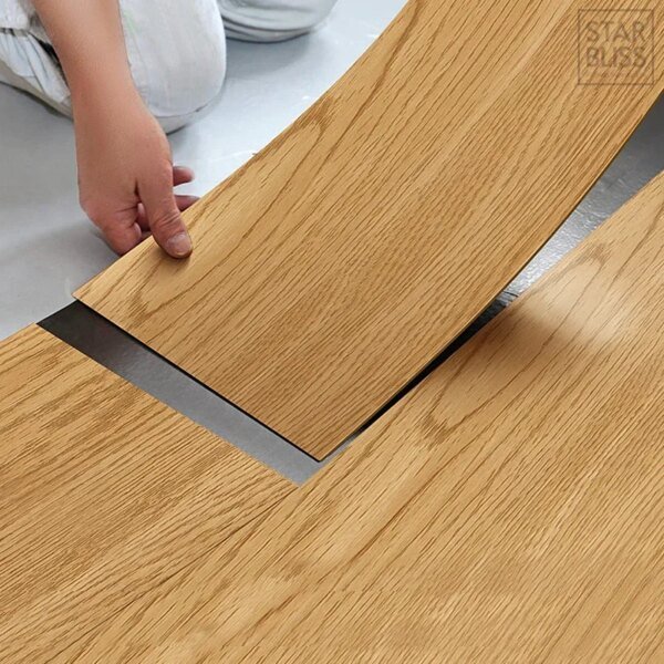 Wood Grain Floor Stickers Modern Style PVC Wall Sticker Waterproof Self-adhesive for Living room Toilet Kitchen Home Floor Decor - Image 6