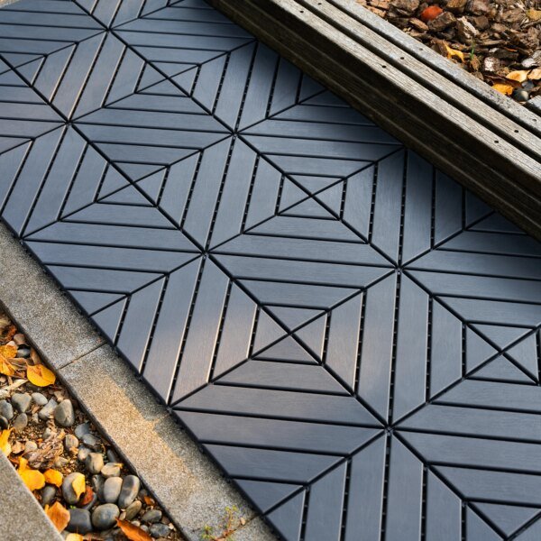 Plastic Interlocking Deck Tiles,44 Pack Patio Deck Tiles,12"x12" Square Waterproof Outdoor All Weather Use, Patio Decking Tiles - Image 5
