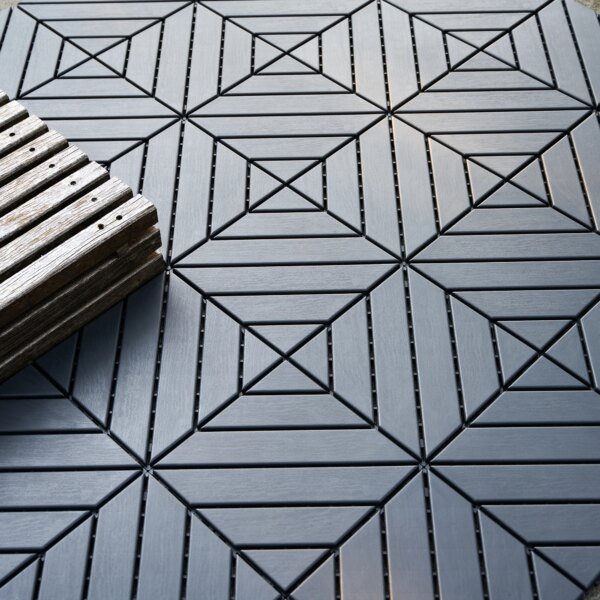 Plastic Interlocking Deck Tiles,44 Pack Patio Deck Tiles,12"x12" Square Waterproof Outdoor All Weather Use, Patio Decking Tiles - Image 4