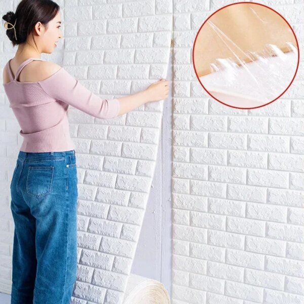 1/3/5/10 M 3D Self-adhesive Wallpaper Stickers 3M Brick Wall Stickers Home Decor Wallpaper for Walls DIY Bedroom Papel De Parede - Image 3