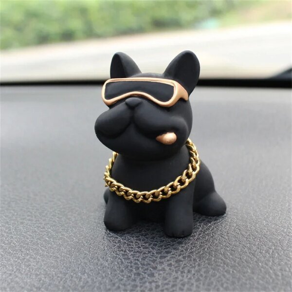 Wear-resistant Bulldog Car Ornaments Feel Comfortable Resin Material Car Dashboard Decoration Car Accessories Interior Decor - Image 6