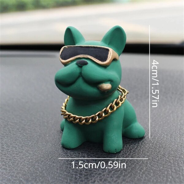 Wear-resistant Bulldog Car Ornaments Feel Comfortable Resin Material Car Dashboard Decoration Car Accessories Interior Decor - Image 3