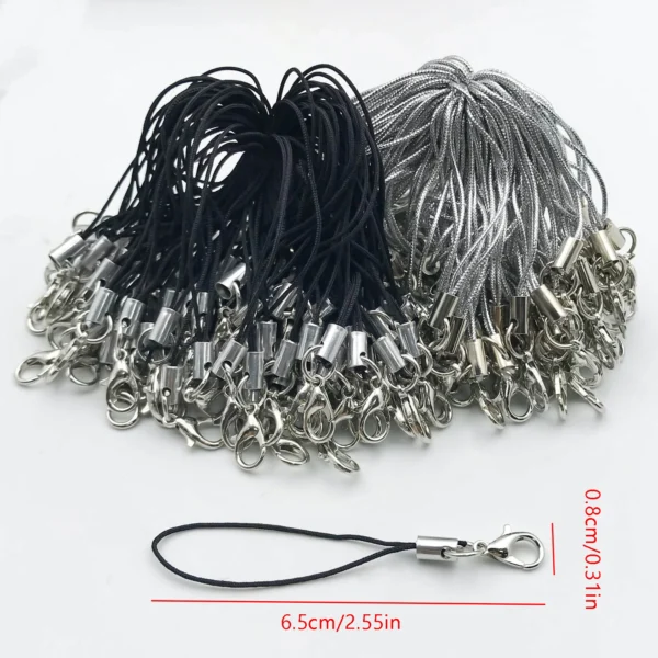20/50Pcs Lobster Clasp Lanyard Strap Cord Mobile Straps Charm Nylon Key Ring Chain For DIY Jewelry Making Accessories - Image 2