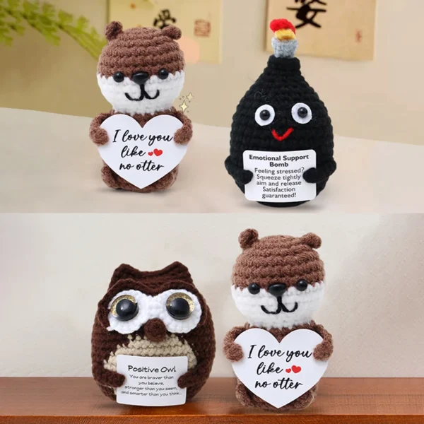 Crochet Ornament Positive Animals Crochet Tortoise Panda Decoration Desk Accessories Home Office Decoration Crochet Accessories - Image 3
