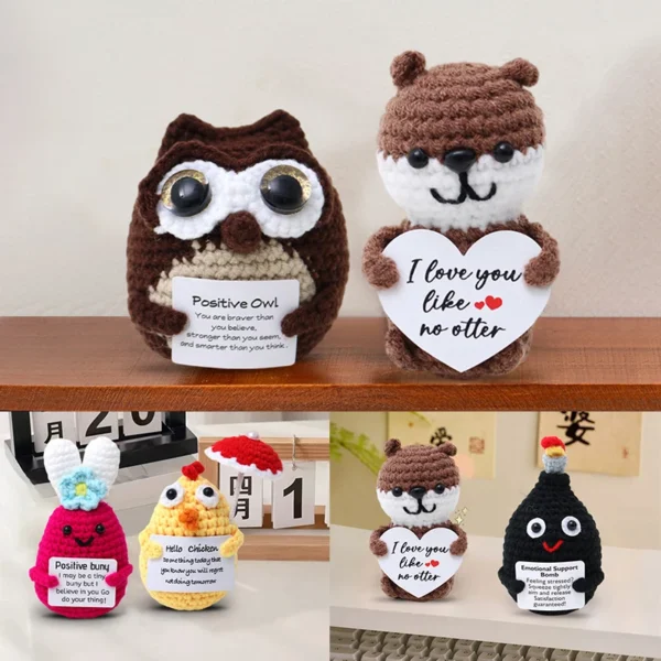 Crochet Ornament Positive Animals Crochet Tortoise Panda Decoration Desk Accessories Home Office Decoration Crochet Accessories