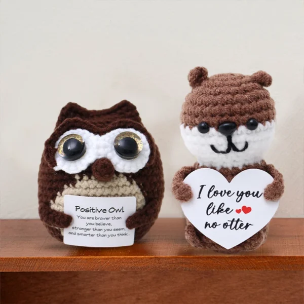 Crochet Ornament Positive Animals Crochet Tortoise Panda Decoration Desk Accessories Home Office Decoration Crochet Accessories - Image 5