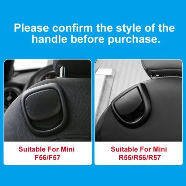 Leather Car Rear Seat Back Handle Decal Cover Protective Sticker For Mini Cooper R56 R55 F56 F57 Interior Decorative Accessories - Image 5