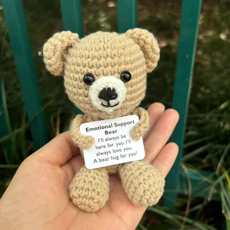 Positive Bear Tortoise Desk Accessories Crochet Ornament Crochet Potted Animals Office Interior Accessories - Image 10