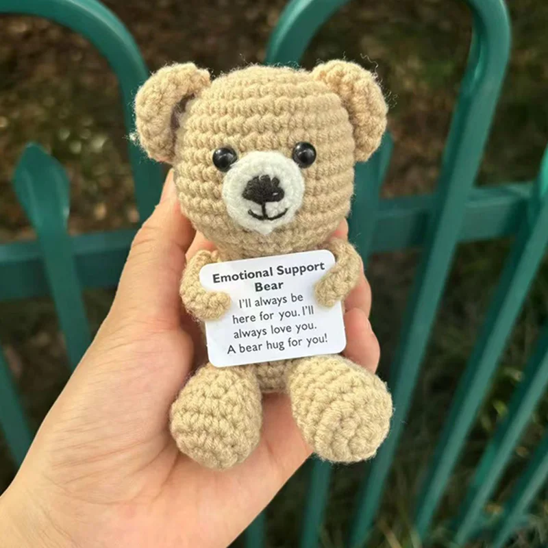 Positive Bear Tortoise Desk Accessories Crochet Ornament Crochet Potted Animals Office Interior Accessories - Image 11