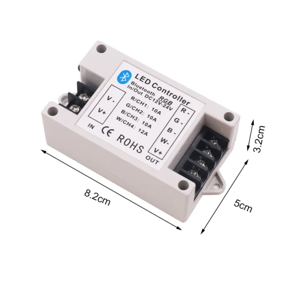 30A/42A RGB/RGBW Bluetooth-compatible Led controller 24Key IR Remote Big Power 360W BT Controller for RGB Strip light DC12-24V - Image 2