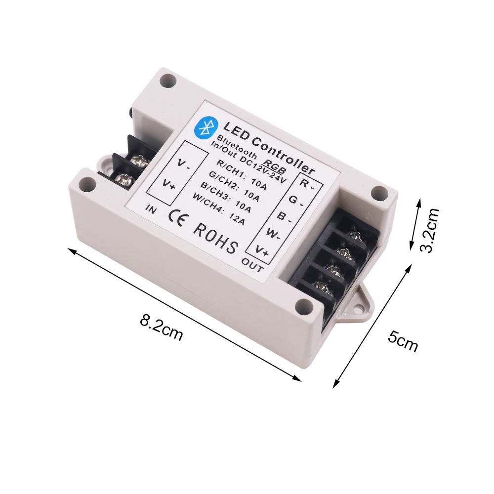 30A/42A RGB/RGBW Bluetooth-compatible Led controller 24Key IR Remote Big Power 360W BT Controller for RGB Strip light DC12-24V - Image 2
