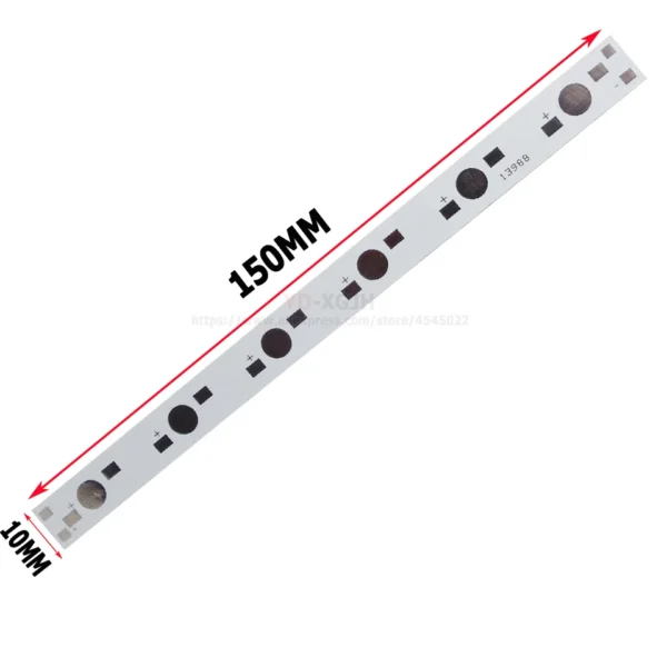 10pcs1W3W5W White Long Strip 6 LEDs 100 150mm PCB With 1 3 5 Watt Light Beads LED Aluminum Base Plate COB for DIY aquarium lanp - Image 2