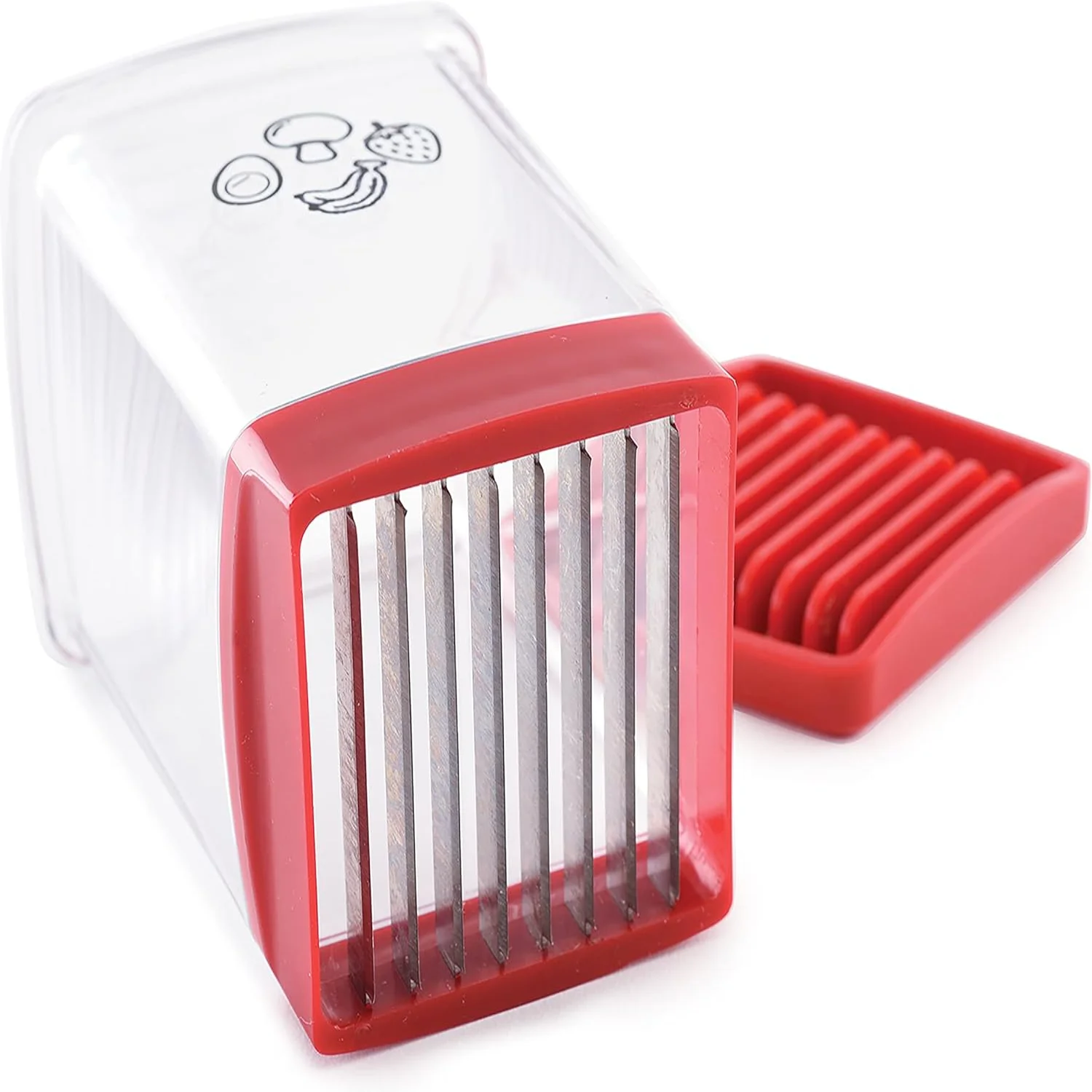 Speed Slicer with Push Plate, Red, 3"L x 3"W x 4.25"H - Image 3