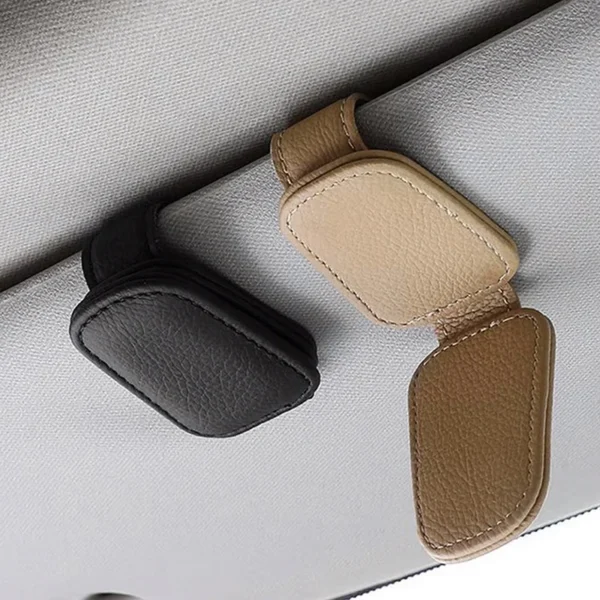 Car Sunglasses Holder Magnetic Leather Clip Ticket Holder Car Accessories For MG HS 2022 ZST ZS MG3 MG5 MG6 MG7 GT GS Hector ZX