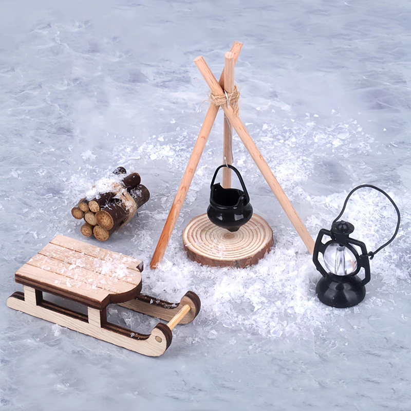 1:12 Dollhouse Camping Campfire Scene Model Dollhouse Miniature Bonfire Ornament Micro Garden Landscape Decoration Accessories - Image 2