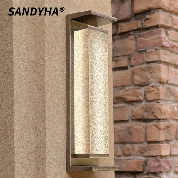SANDYHA Modern Home Wall Light Waterproof Outdoor Light LED Lighting Fixtures For Garden Courtyard Garage And Home Decoration