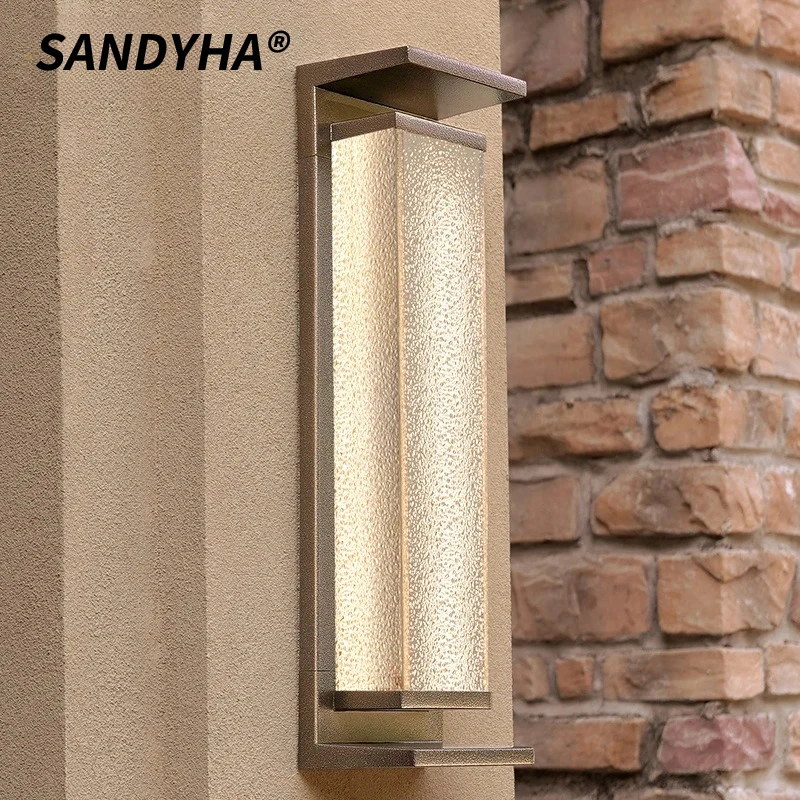 SANDYHA Modern Home Wall Light Waterproof Outdoor Light LED Lighting Fixtures For Garden Courtyard Garage And Home Decoration