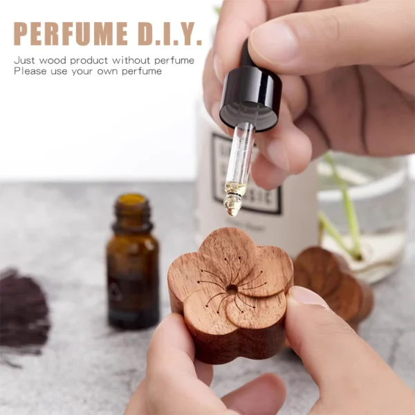 DIY fragrance No perfume wooden flower diffuser vent clip ornament car air fresheners decorations accessories aromatherapy women - Image 2