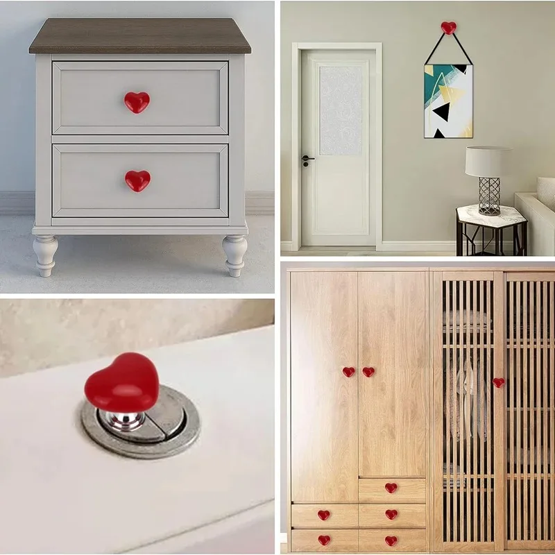 Handle Toilet Press Button Heart Shaped Press Tank Push Switch Toilet Bathing Room Decor Water Press Flush Button Home Tools