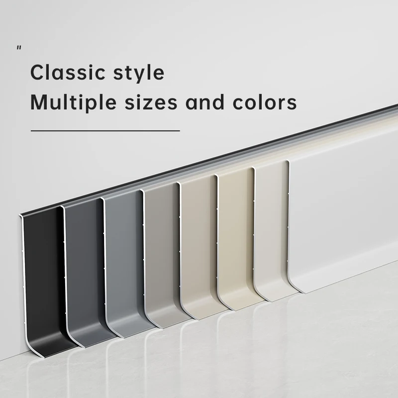 Página de inicio decoración de suelo Metal decoración kickboard moldeo Gabinete de cocina LED perfil kickboard de aluminio - Image 2