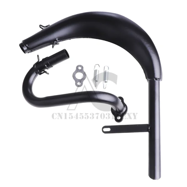 Black Pipe Exhaust Muffler Fit For 2 Stroke 50 80cc Bike Gas Engine Curved Exhaust Pipe Motor Bicycle Parts - Image 3