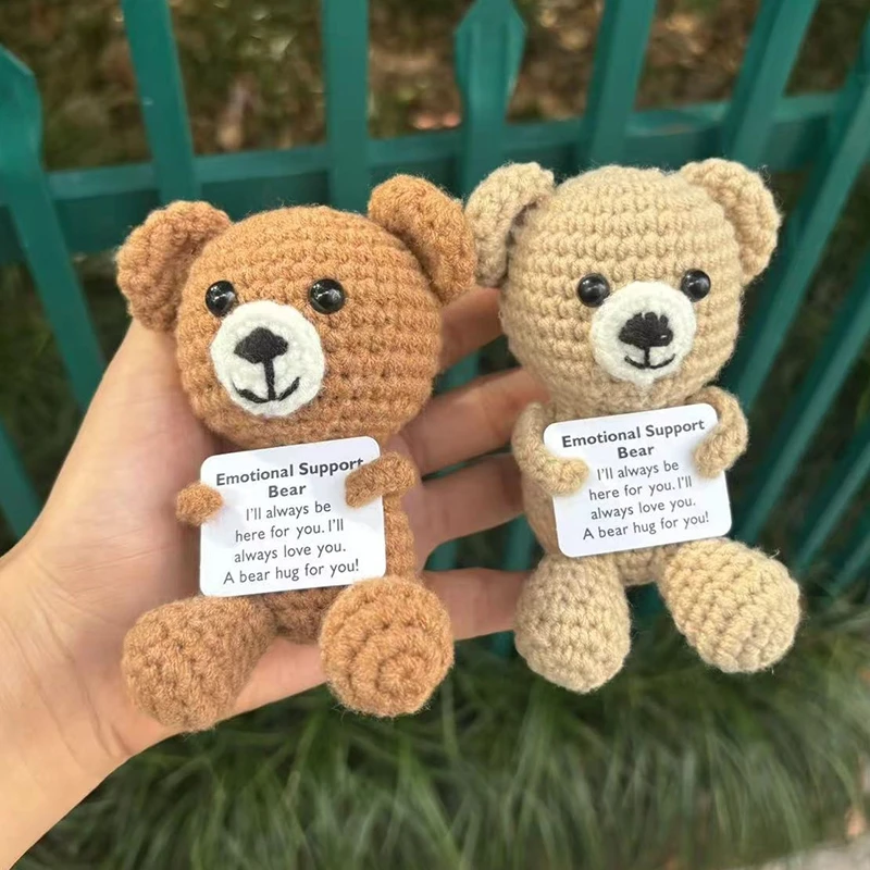 Positive Bear Tortoise Desk Accessories Crochet Ornament Crochet Potted Animals Office Interior Accessories Accessori Scrivania - Image 3